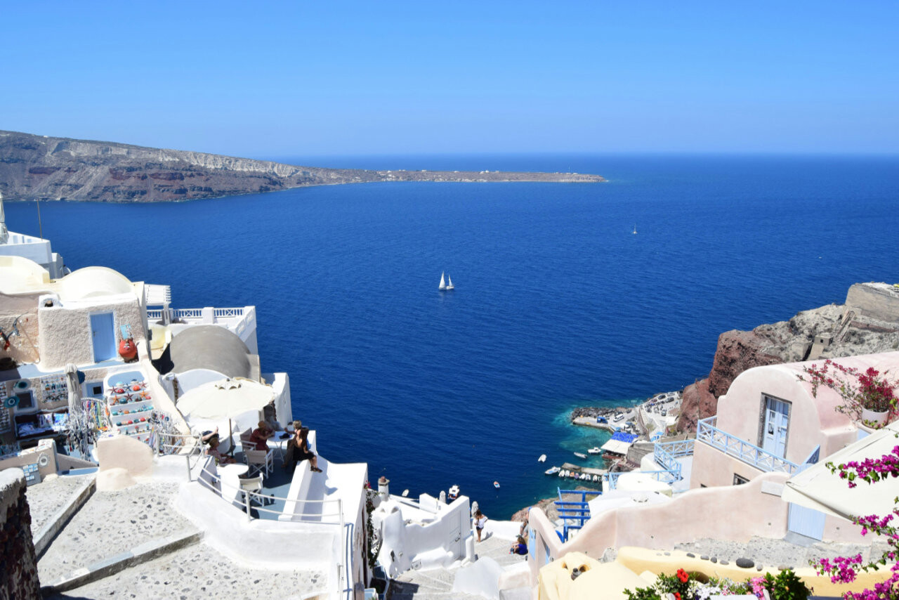 Sailing in Santorini Greece