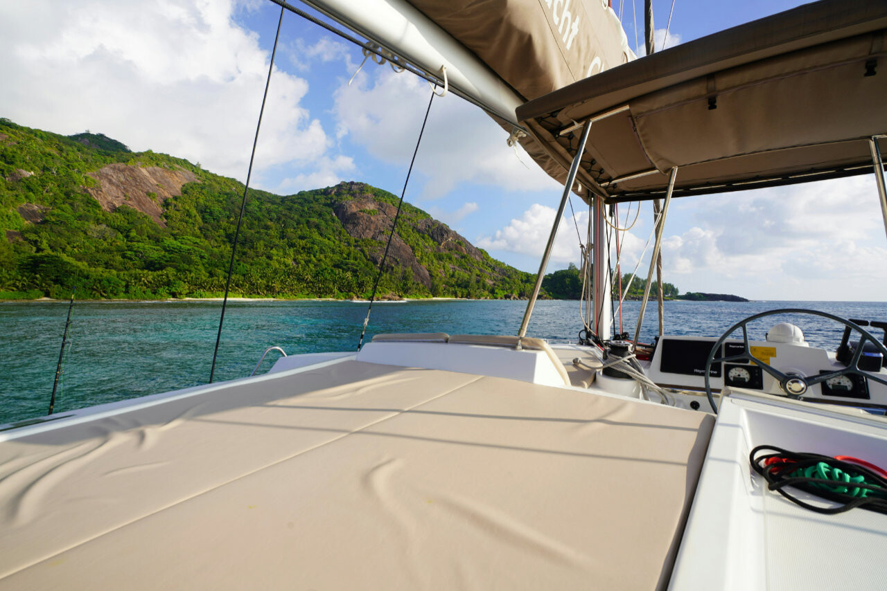 Sailing in La Digue, Seychelles