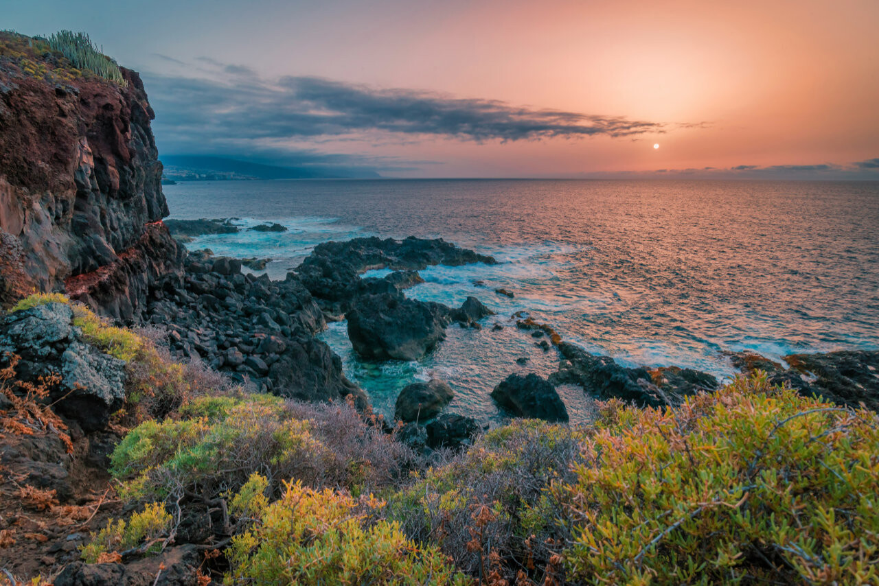 Západ slunce na Tenerife, Španělsko