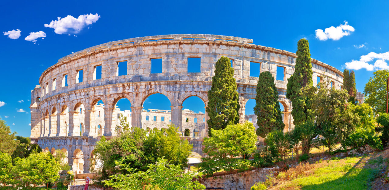 Arena in Pula historic Roman amphitheater